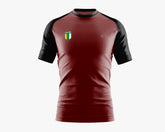 01-Raglan Tshirt-Black-Maroon